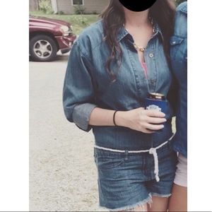 Jean Short Romper